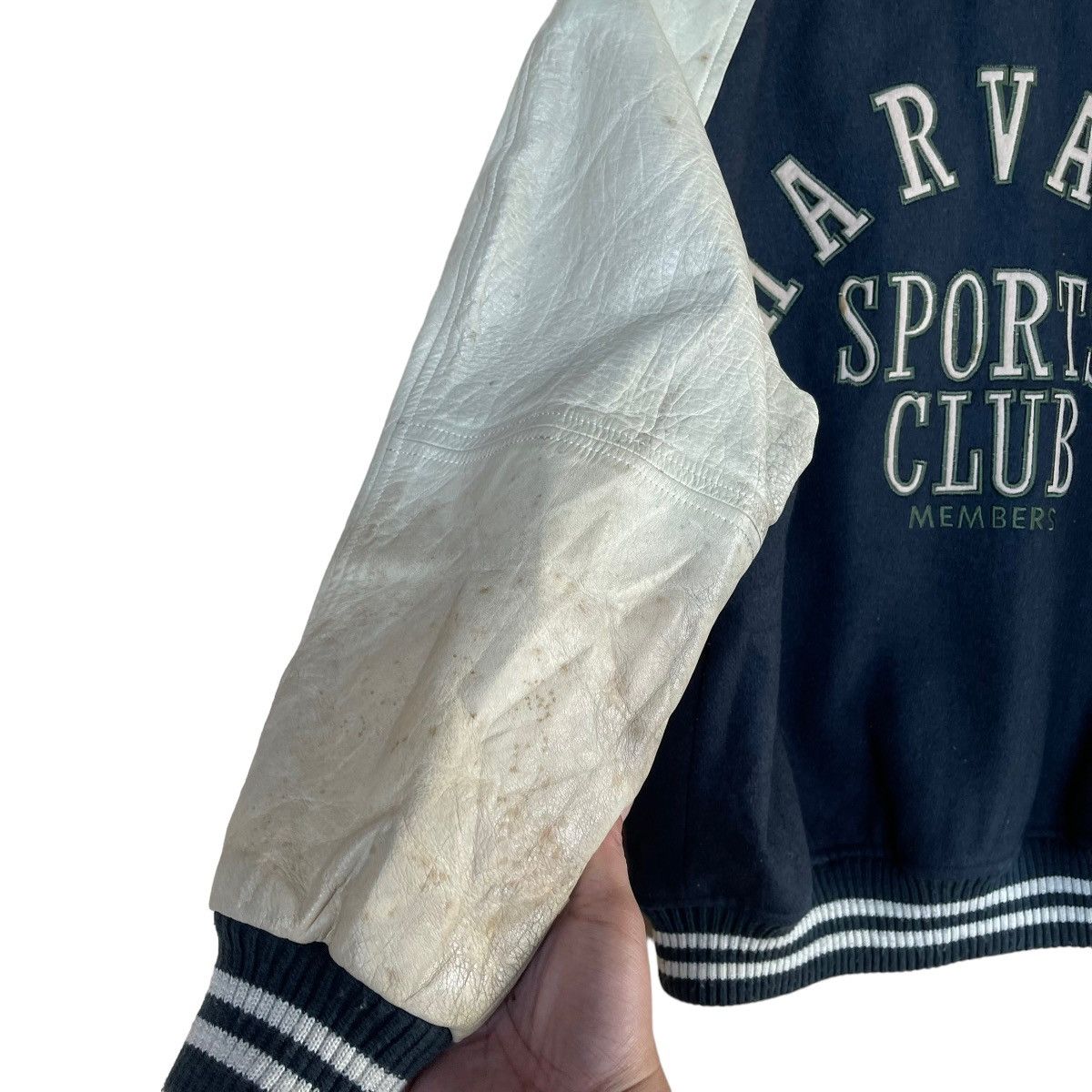 Other 90s Harvard Sports Club Wool Varsity Leather Sleeve Jacket Size US M / EU 48-50 / 2 - 6 Thumbnail