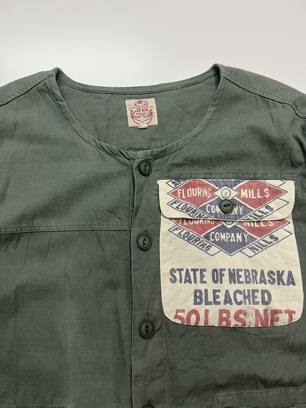 Japanese Brand 🔥POLPO VINTAGE FLOURING MILLS COMPANY Size US M / EU 48-50 / 2 - 6 Thumbnail