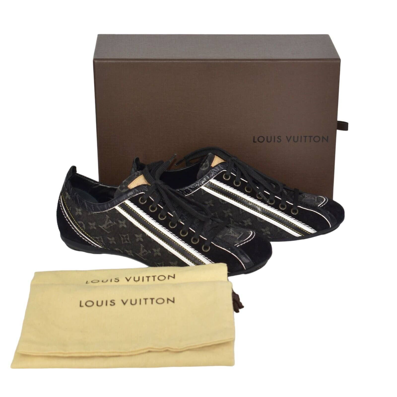 Louis Vuitton White Mesh and Monogram Canvas Aftergame Sneakers