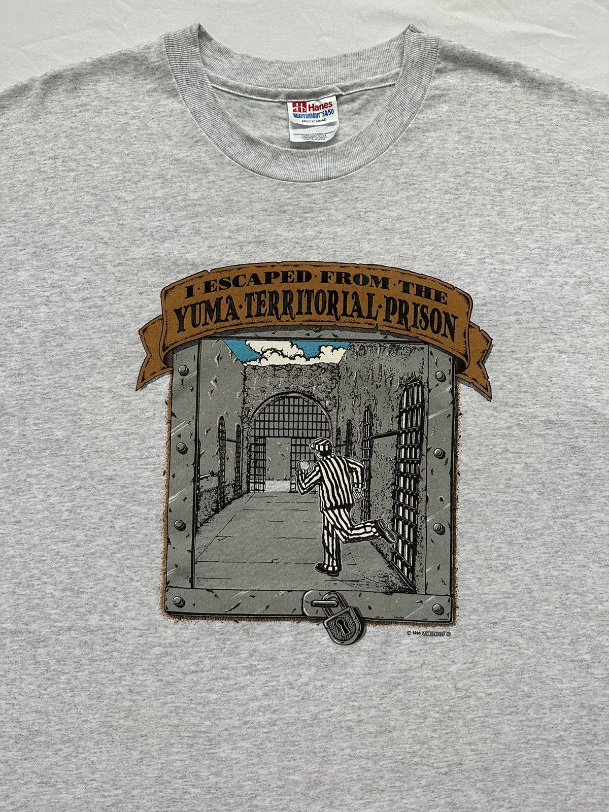 Vintage Vintage 90s Prison Escape Graphic T-Shirt Size US XL / EU 56 / 4 - 4 Thumbnail
