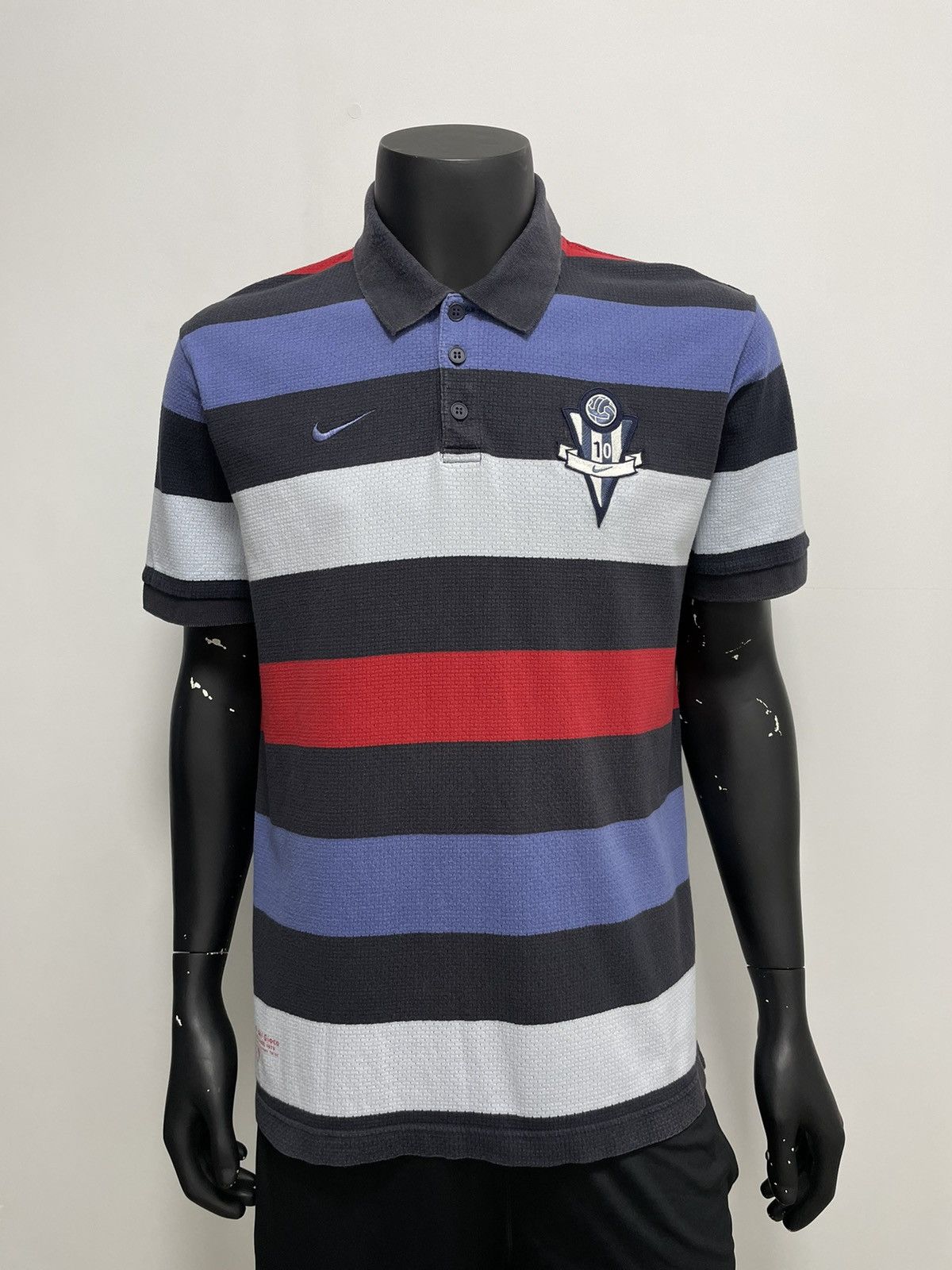 Nike Vintage Nike Football striped polo Size US XL / EU 56 / 4 - 1 Thumbnail