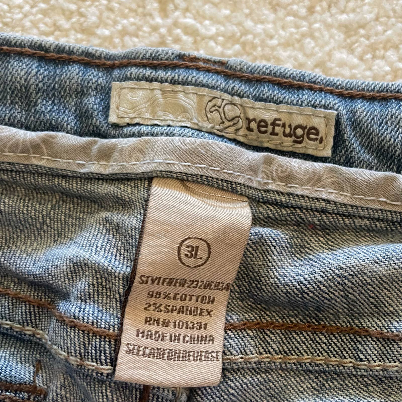 Japanese Brand × Vintage y2k refuge flare jeans size 3L Size 28" / US 6 / IT 42 - 6 Thumbnail