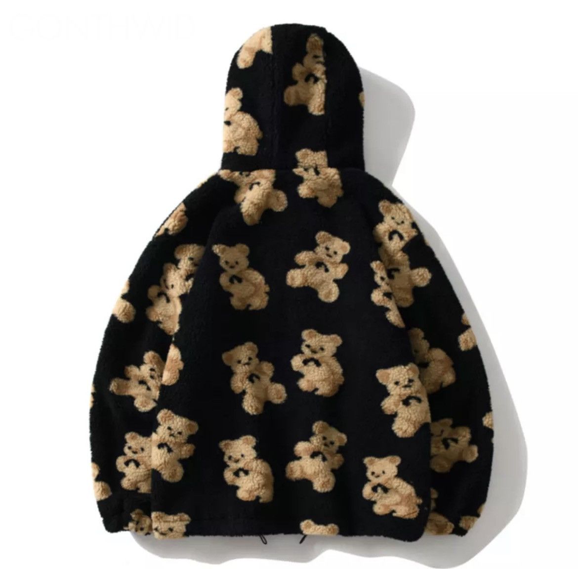 Japanese Brand Bears Teddy Black Hoodie Sweatshirt Pullover Jersey Jumper Size US M / EU 48-50 / 2 - 2 Thumbnail