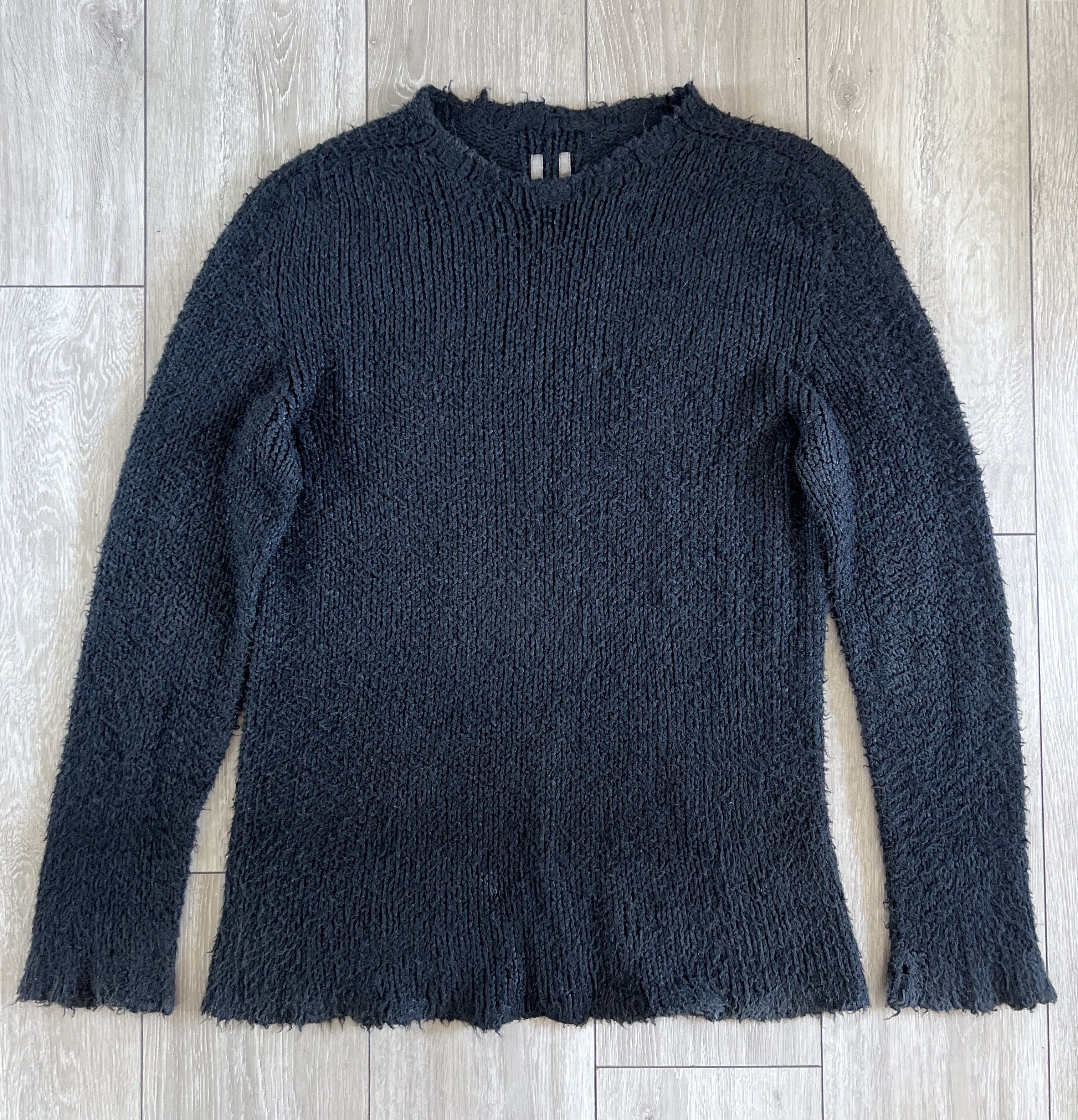 Pre-owned Rick Owens Ss18 Silk Knit Sweater In Black