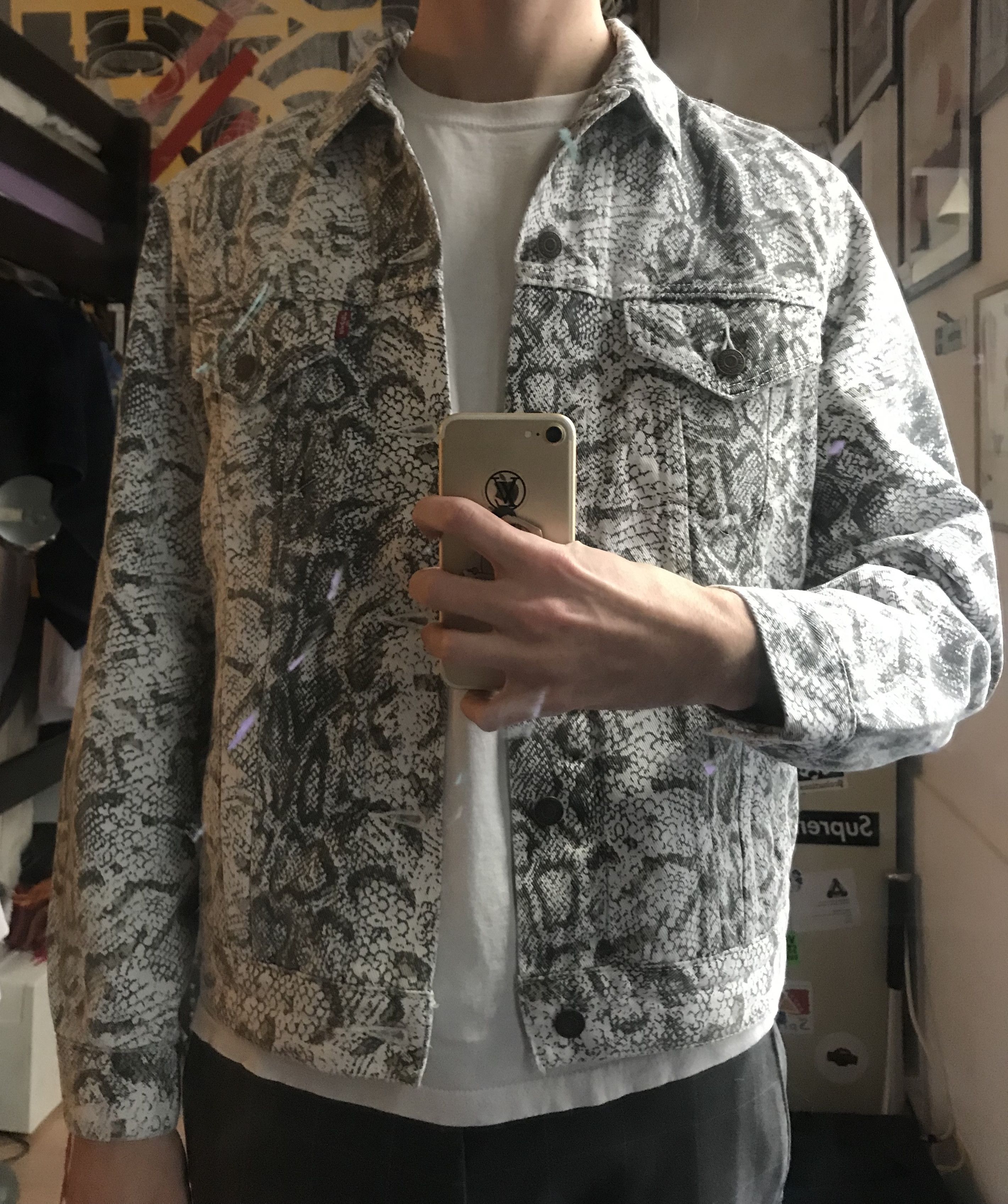 Supreme Supreme x Levis Snakeskin Trucker Jacket | Grailed