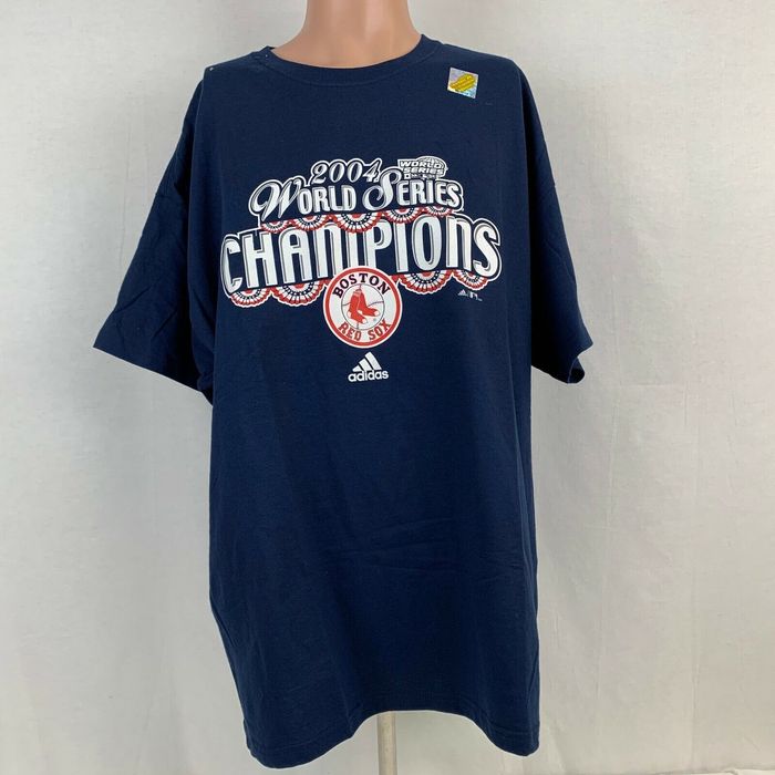 Boston Red Sox 2004 World Series Champions T Shirt Adidas MLB