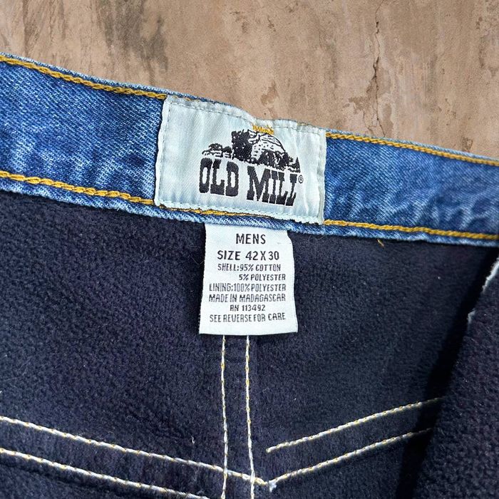 Vintage Vintage Flannel Lined Old Mill Jeans Medium Wash 90s | Grailed