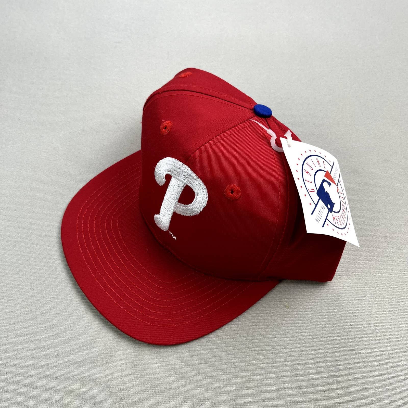 Vintage Philadelphia Phillies Hat Cap Snapback Red MLB 90s