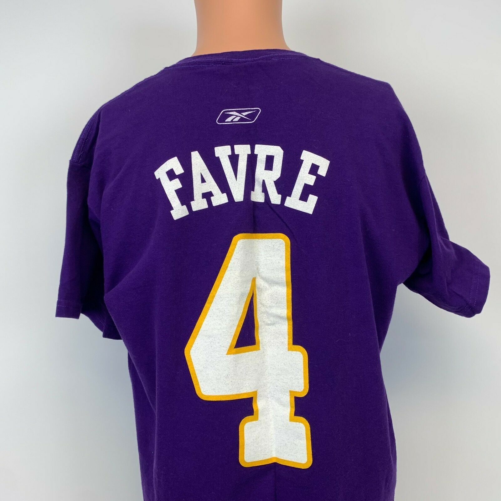 Reebok Minnesota Vikings Brett Favre Jersey Mens Size 50 Black NFL Football