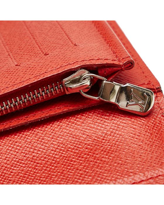 Louis Vuitton x Supreme Brazza Red Epi Leather Bi Fold Wallet