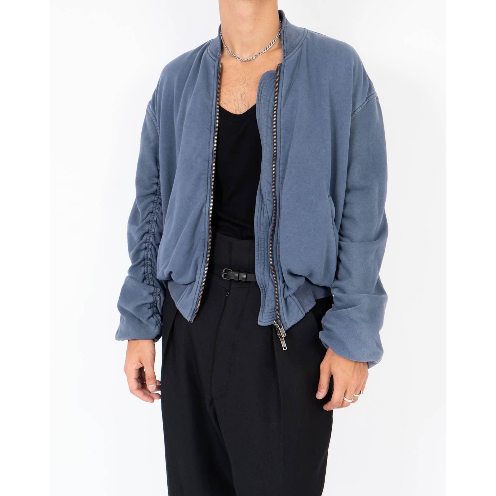 Haider Ackermann FW15 Night Blue Perth Bomber Size US XS / EU 42 / 0 - 7 Thumbnail