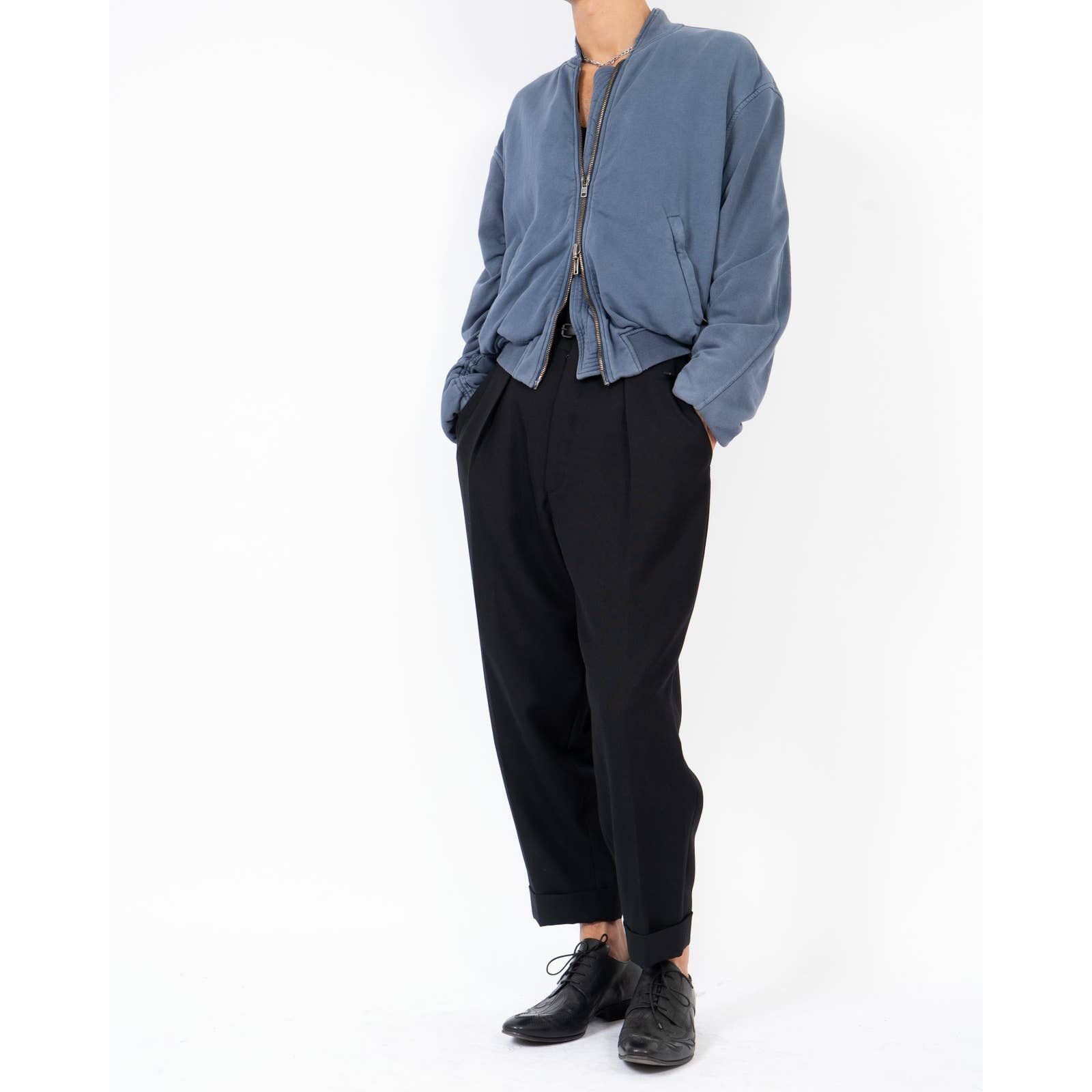 Haider Ackermann FW15 Night Blue Perth Bomber Size US XS / EU 42 / 0 - 3 Thumbnail