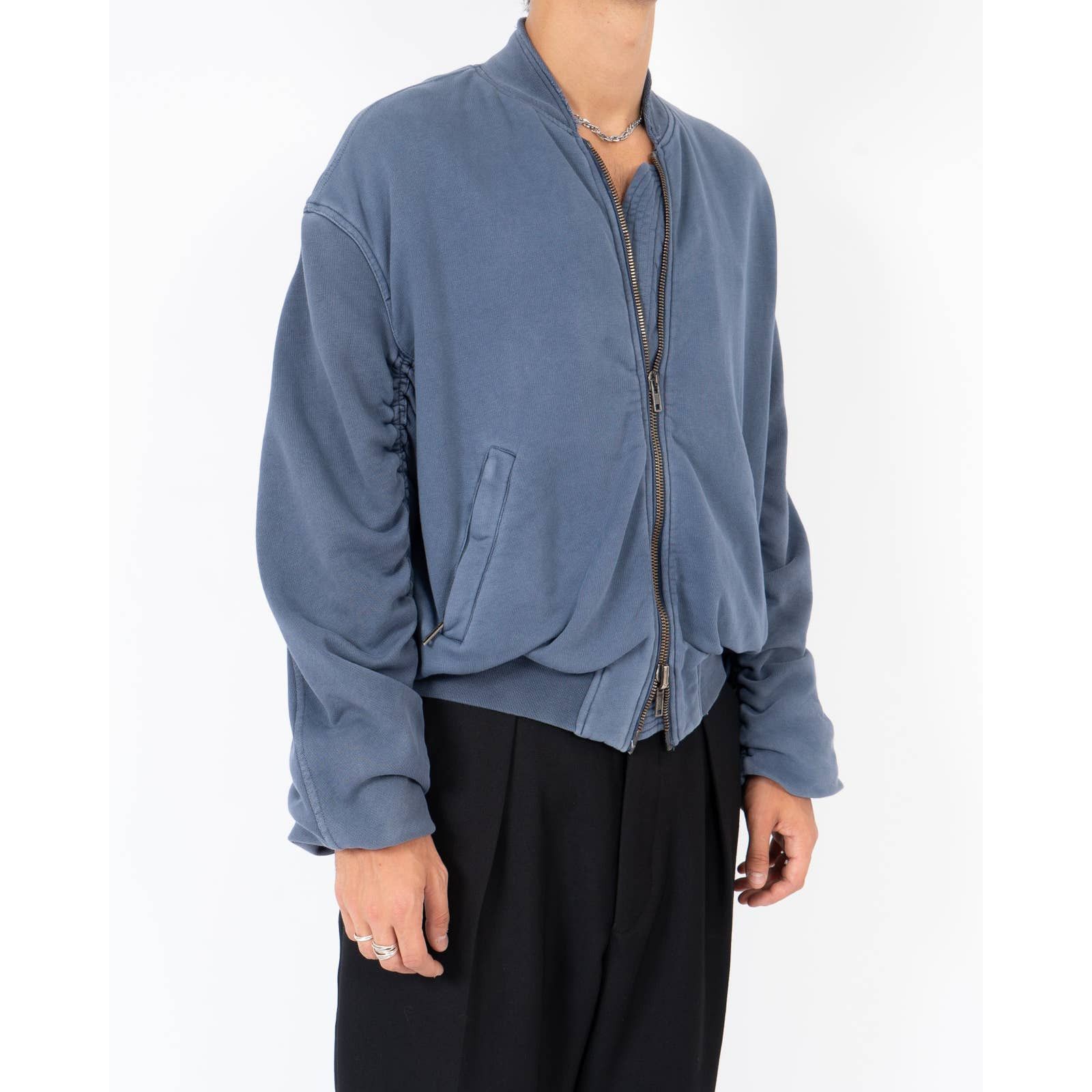 Haider Ackermann FW15 Night Blue Perth Bomber Size US XS / EU 42 / 0 - 4 Thumbnail