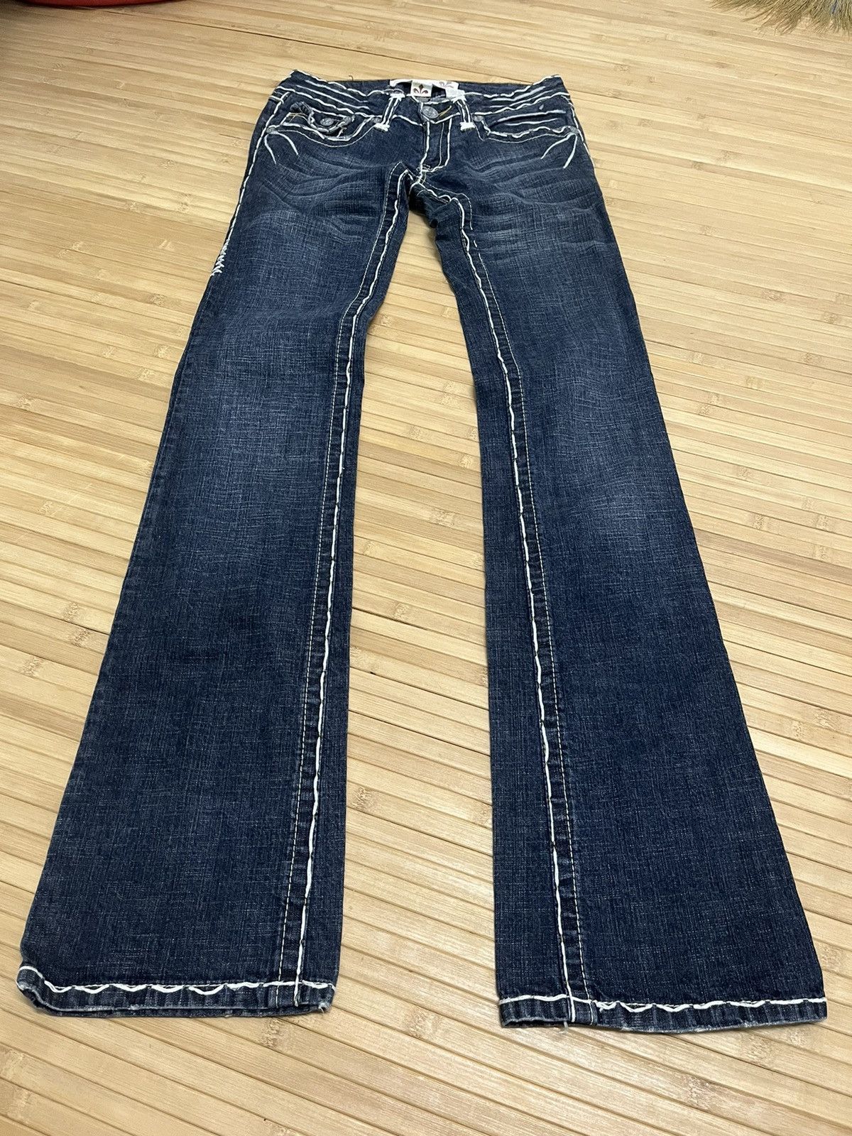 If Six Was Nine × Jean × Tornado Mart Flare jeans Vintage Laguna beach dope low rise Size 27" / US 4 / IT 40 - 3 Thumbnail