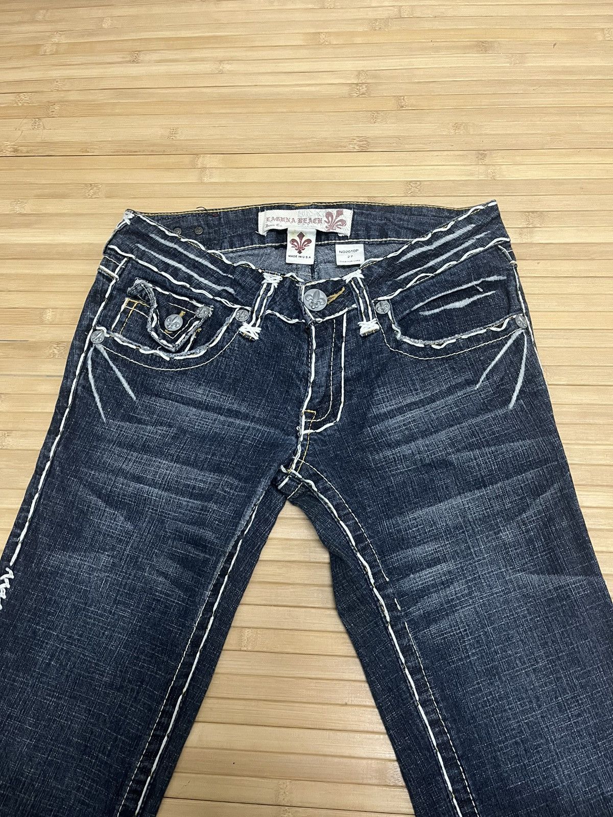 If Six Was Nine × Jean × Tornado Mart Flare jeans Vintage Laguna beach dope low rise Size 27" / US 4 / IT 40 - 5 Thumbnail