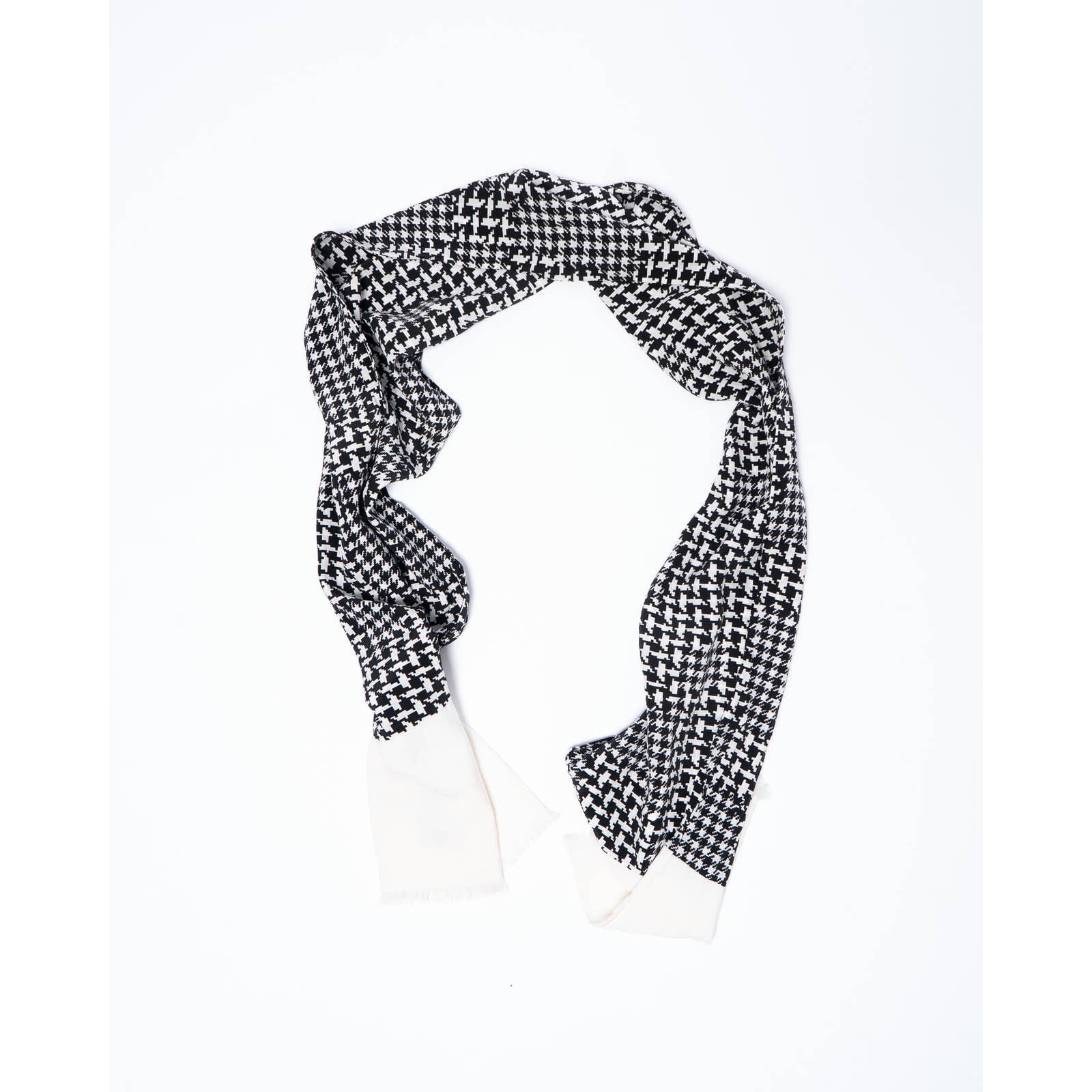 Haider Ackermann SS15 Houndstooth Runway Silk Scarf Sample Size ONE SIZE - 2 Thumbnail