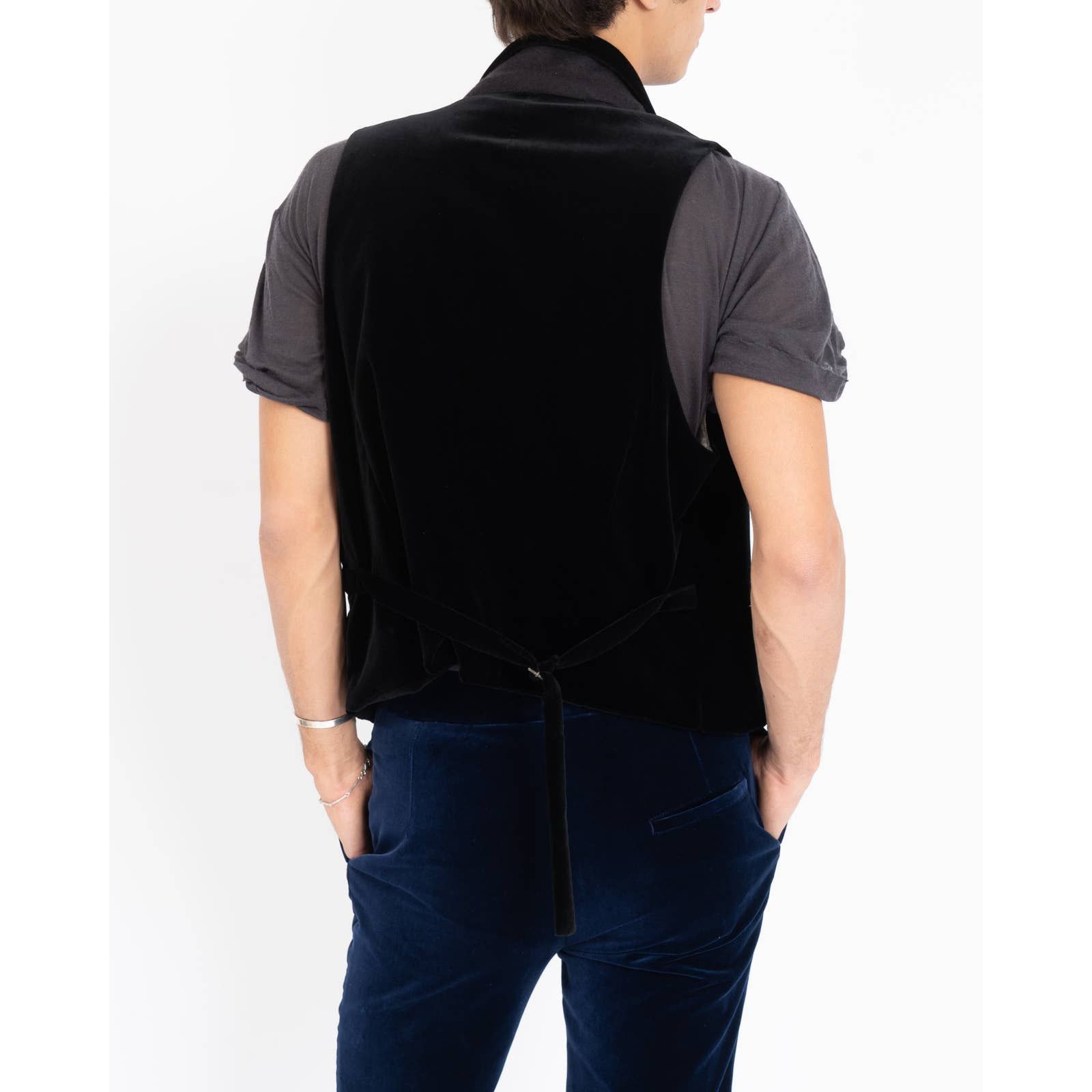 Haider Ackermann FW14 Carignano Black Velvet Waistcoat Sample Size US S / EU 44-46 / 1 - 2 Thumbnail