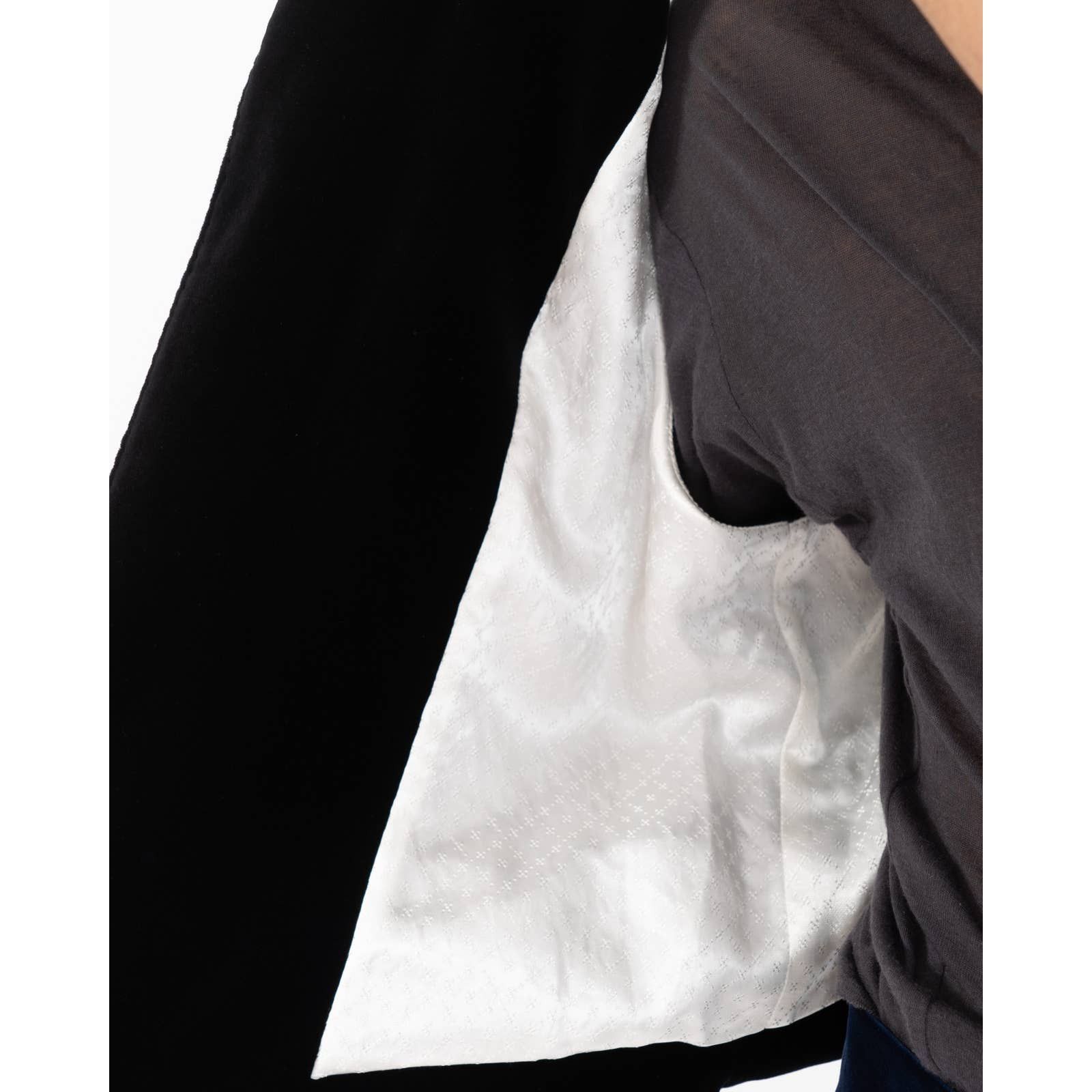Haider Ackermann FW14 Carignano Black Velvet Waistcoat Sample Size US S / EU 44-46 / 1 - 6 Thumbnail