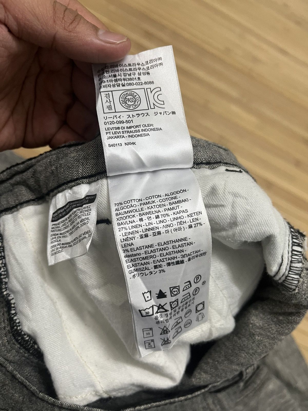 Levi's Levis linen strecthable slim cutting made in Cambodia Size US 31 - 5 Thumbnail