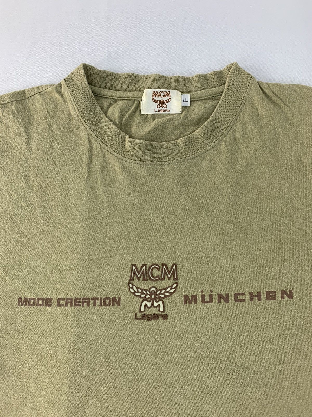 MCM × Vintage 90s MCM Legere Mode Creation Muchen Spell Out Printed Tee Size L / US 10 / IT 46 - 3 Thumbnail