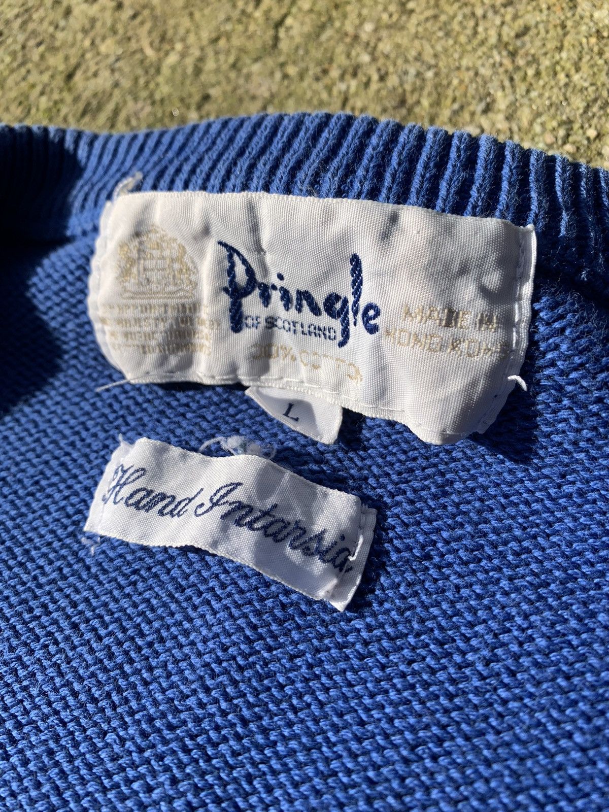 Pringle Of Scotland Vintage Diamond Pattern Sweater Size US L / EU 52-54 / 3 - 3 Thumbnail