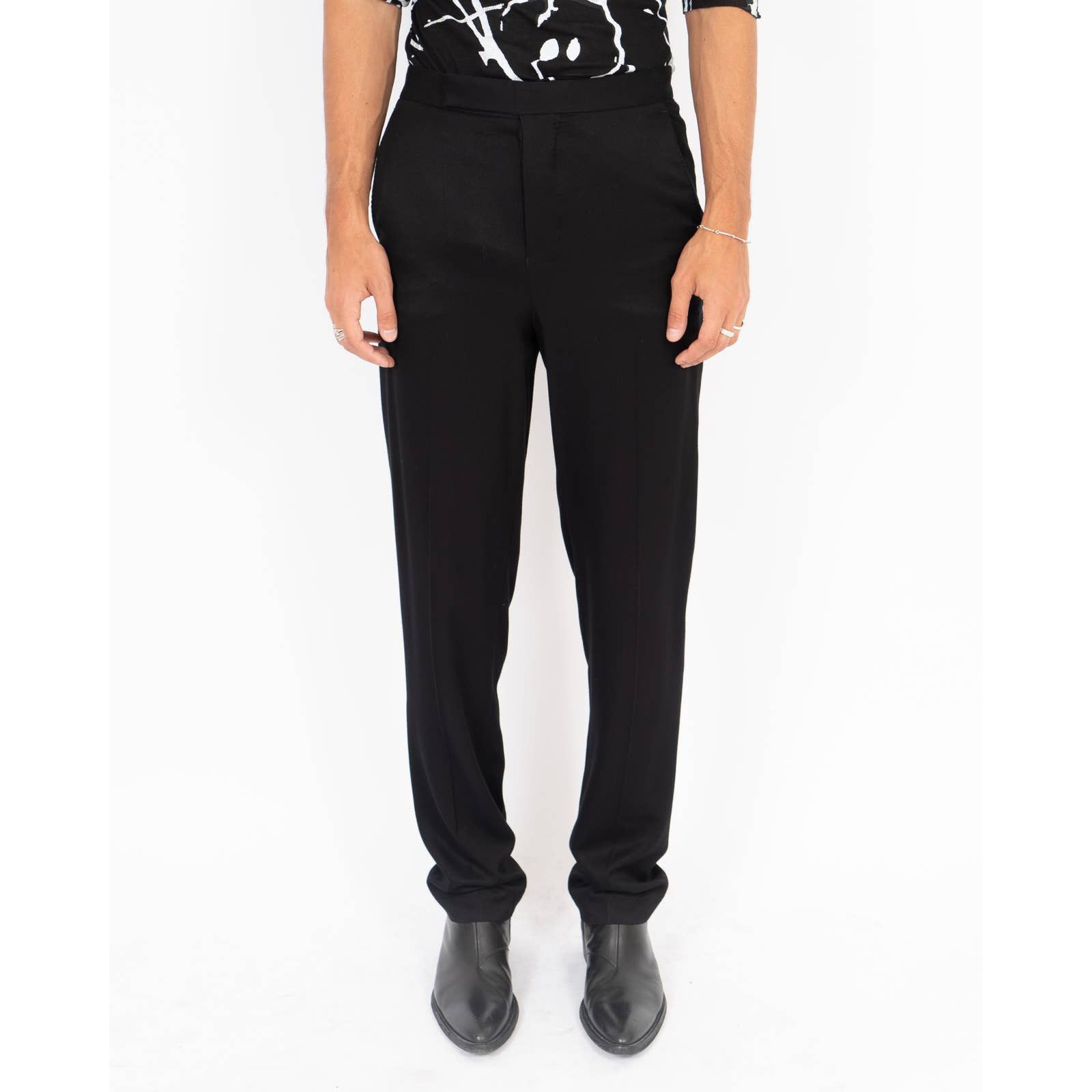 image of Haider Ackermann Ss20 Narrow Waistband Trousers Bondi Black Sample, Men's (Size 30)
