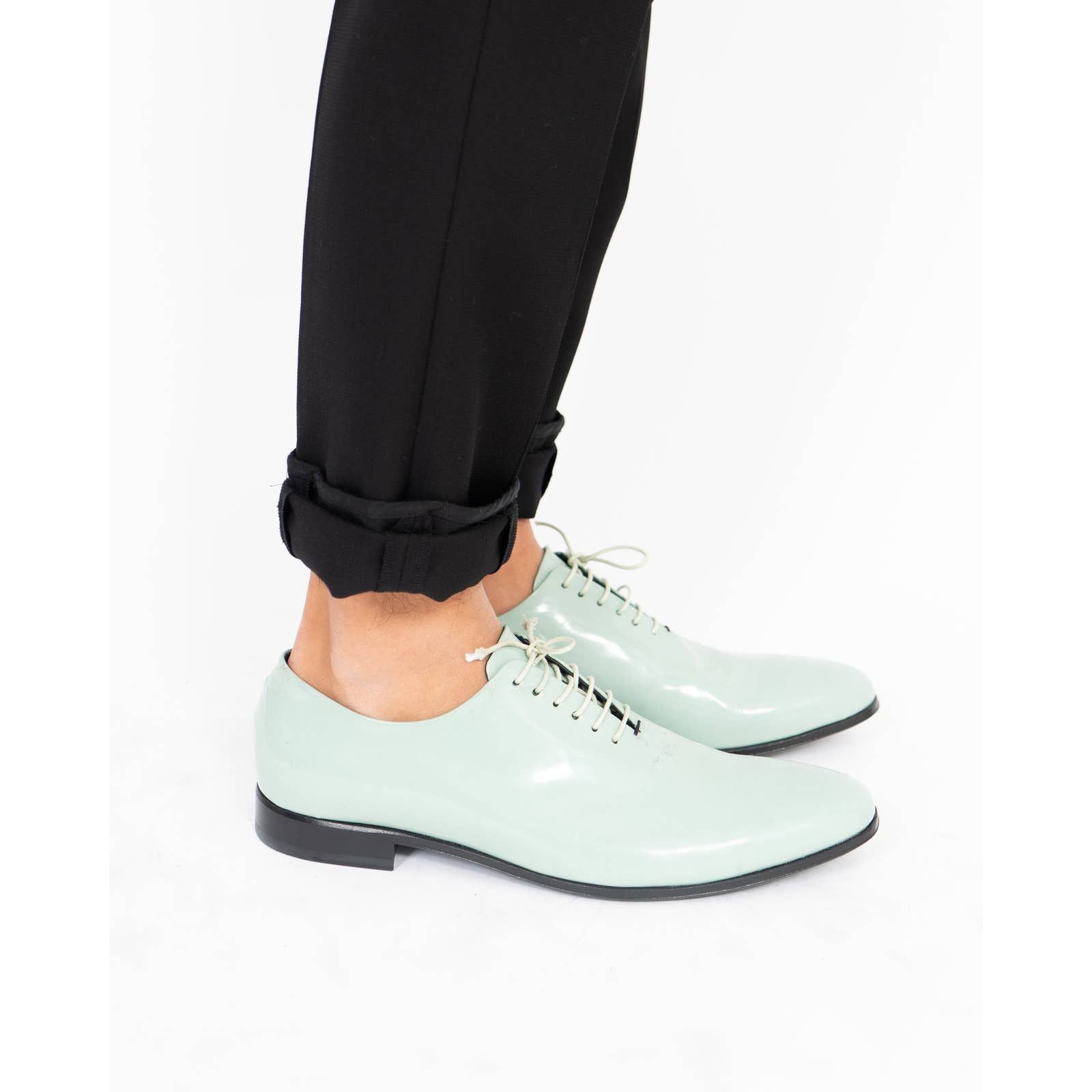 Haider Ackermann FW19 Mint Green Patent Leather Derbies Size US 11 / EU 44 - 2 Thumbnail