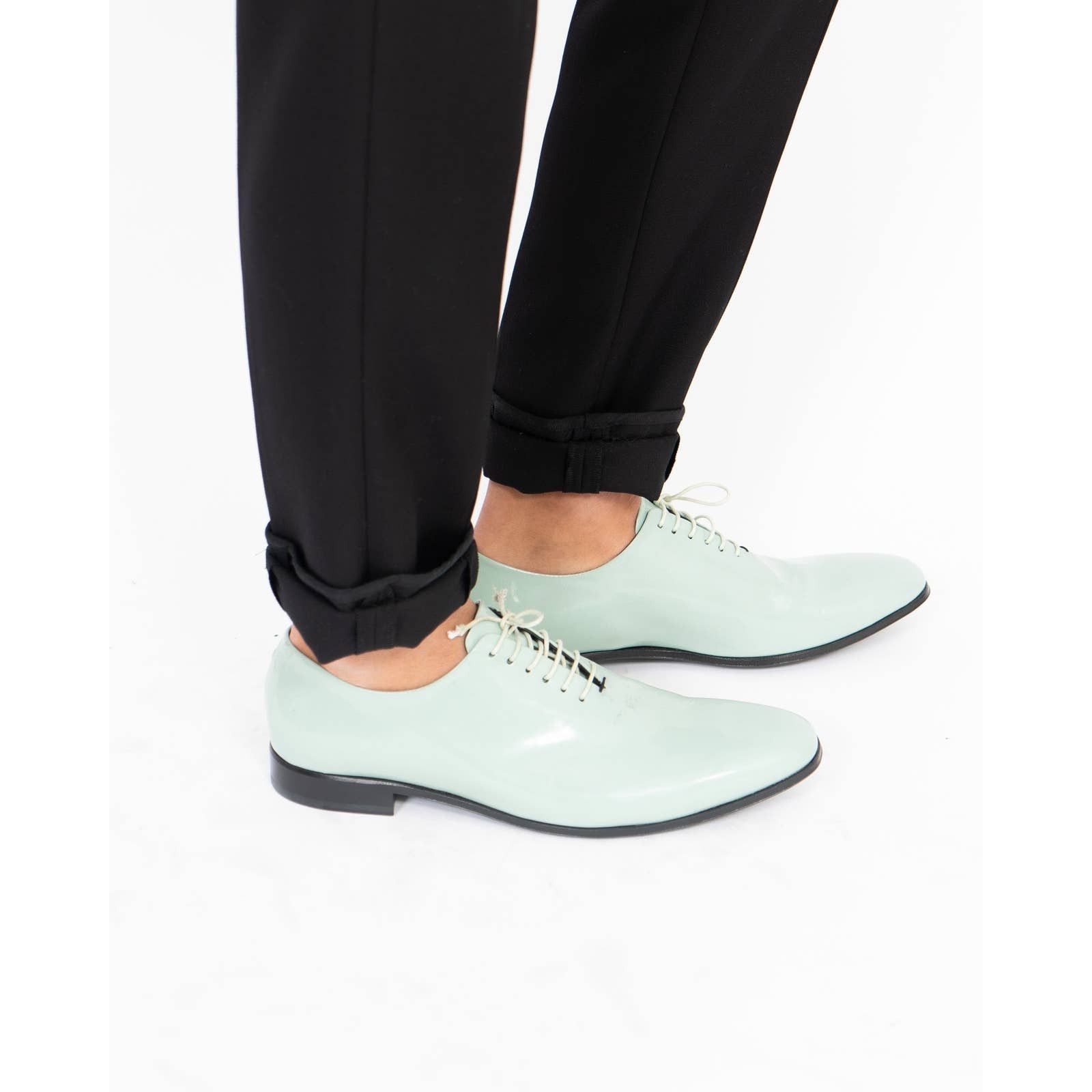 Haider Ackermann FW19 Mint Green Patent Leather Derbies Size US 11 / EU 44 - 6 Thumbnail