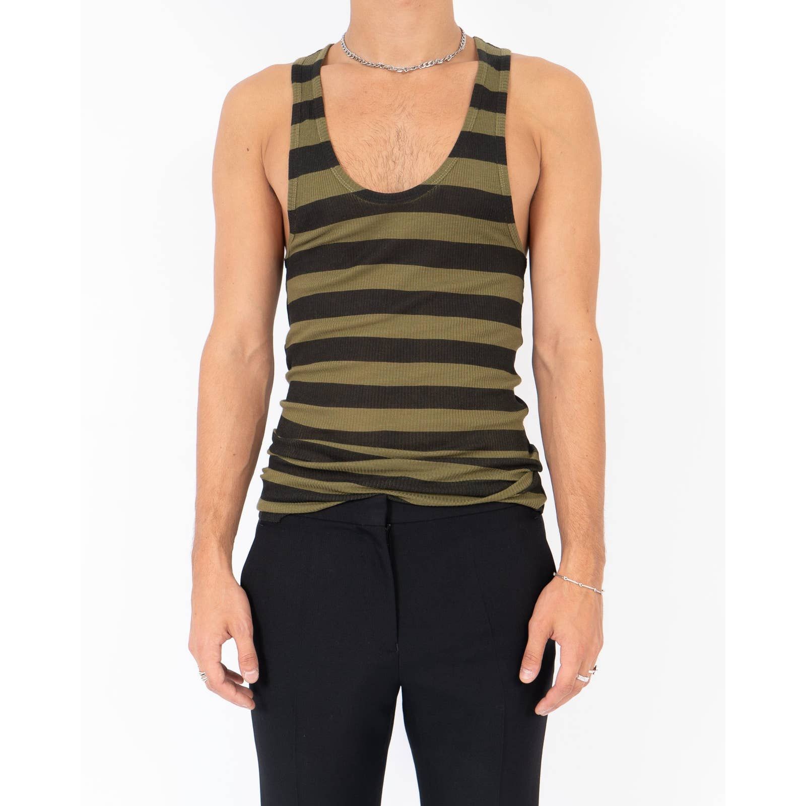 SS18 Heliodor Green Striped Tanktop Sample