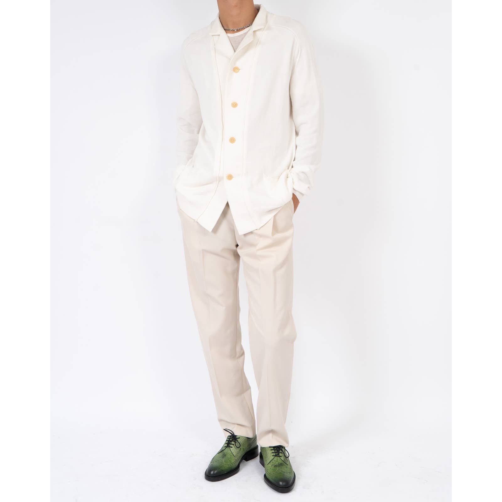 Haider Ackermann SS18 Selenite Cream Pleated Trousers Size US 34 / EU 50 - 3 Thumbnail