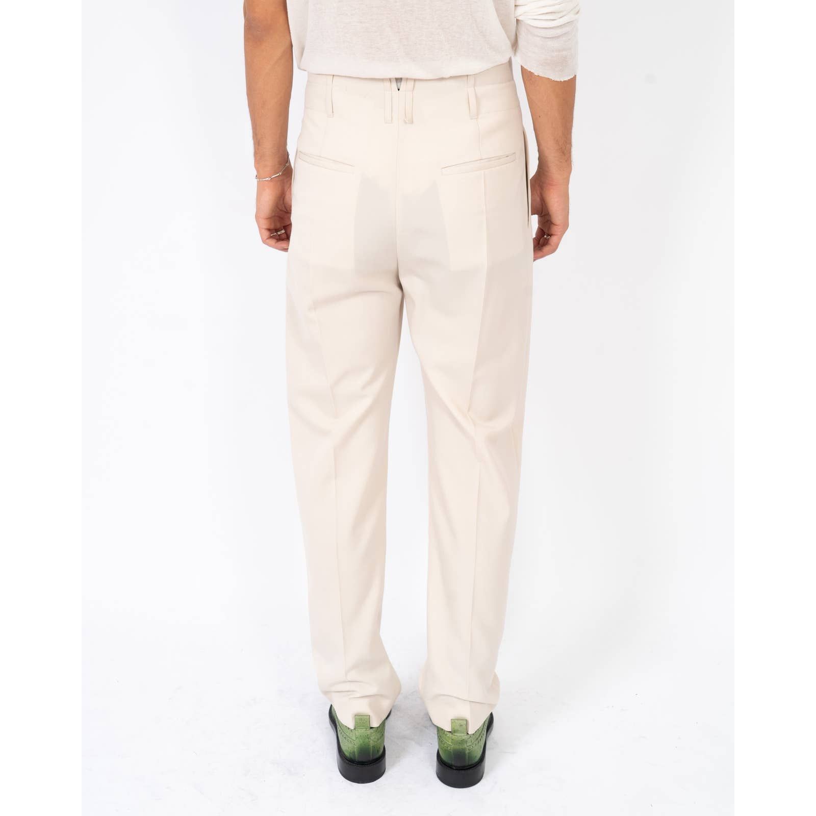 Haider Ackermann SS18 Selenite Cream Pleated Trousers Size US 34 / EU 50 - 5 Thumbnail