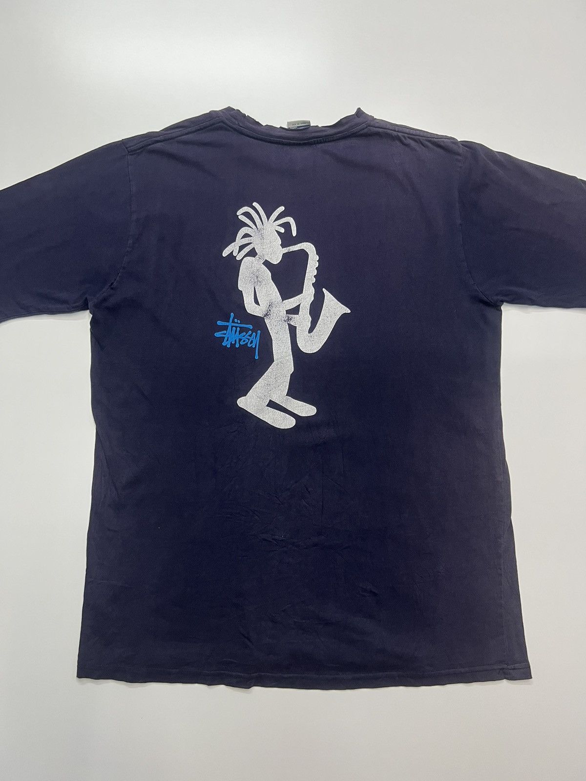 Stussy 🔥VINTAGE STUSSY SAXOPHONE BIG LOGO TEE Size US L / EU 52-54 / 3 - 1 Thumbnail