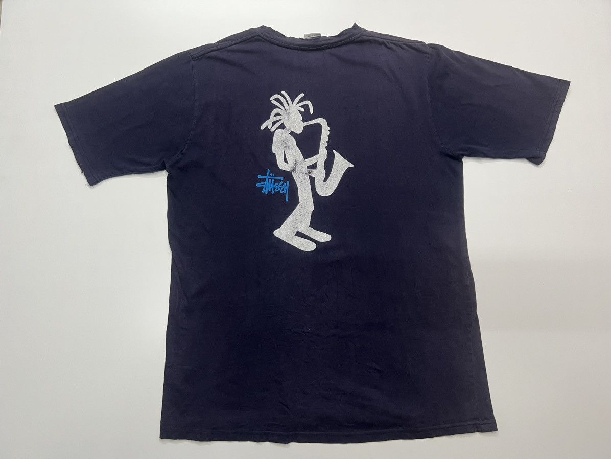 Stussy 🔥VINTAGE STUSSY SAXOPHONE BIG LOGO TEE Size US L / EU 52-54 / 3 - 5 Thumbnail