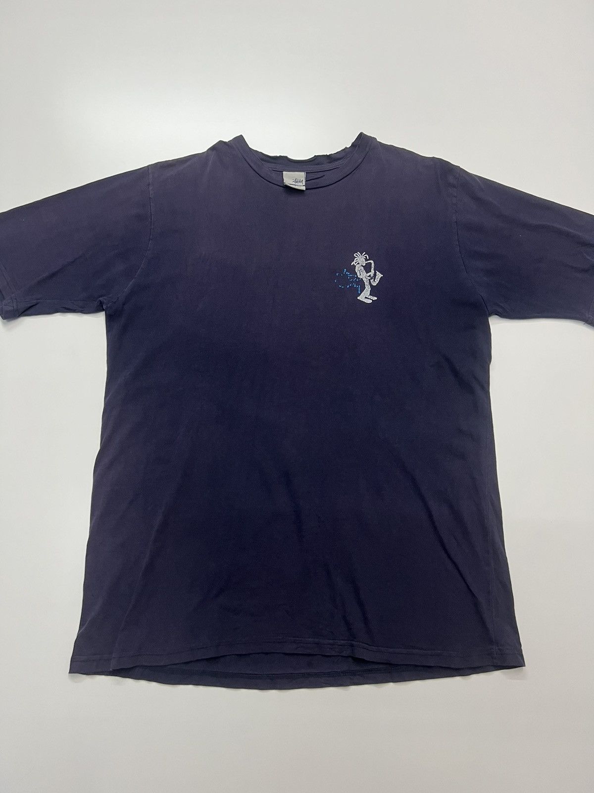 Stussy 🔥VINTAGE STUSSY SAXOPHONE BIG LOGO TEE Size US L / EU 52-54 / 3 - 3 Thumbnail