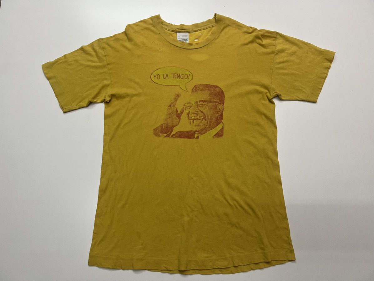 image of Presidents x Vintage The President Distress Tees in Yellow, Men's (Size Medium)