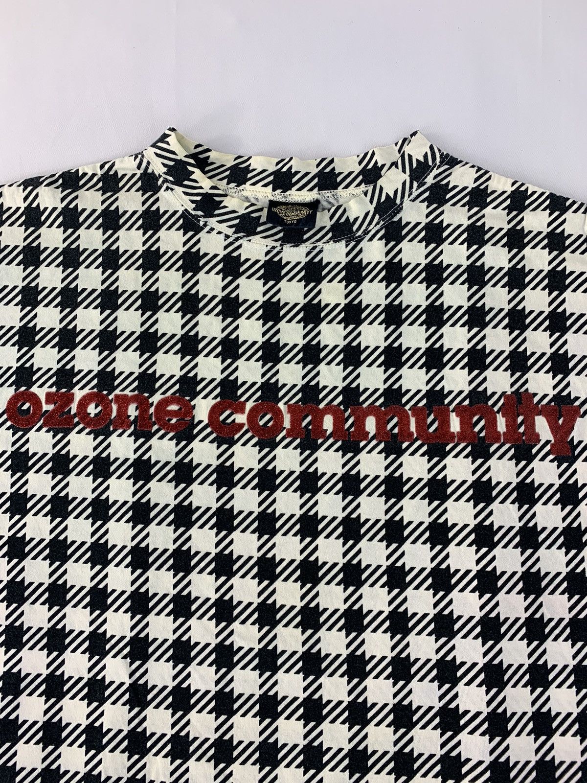 Japanese Brand Rare Hype Ozone Community Tokyo Checked Art Tee Size US M / EU 48-50 / 2 - 3 Thumbnail