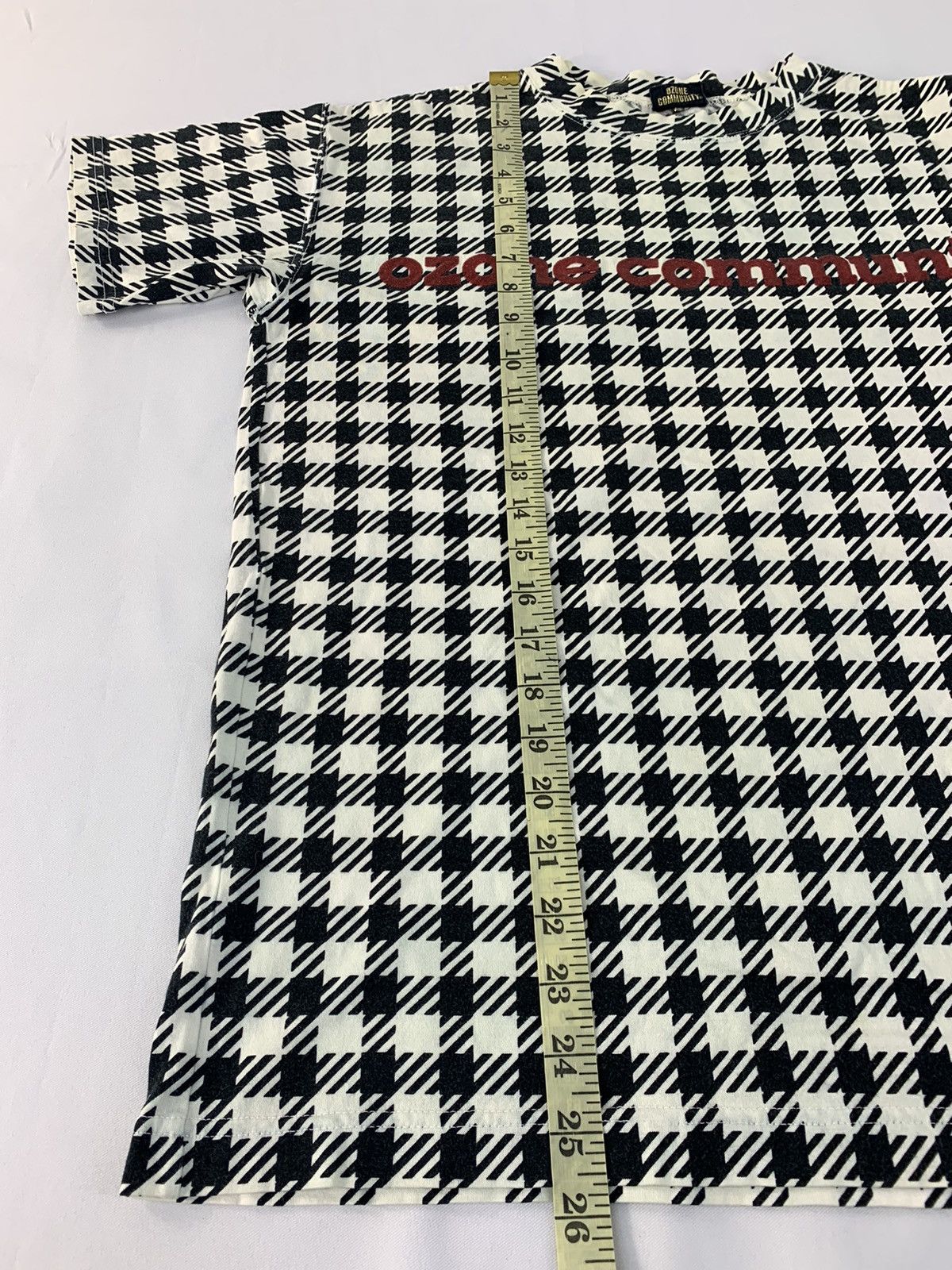Japanese Brand Rare Hype Ozone Community Tokyo Checked Art Tee Size US M / EU 48-50 / 2 - 10 Thumbnail