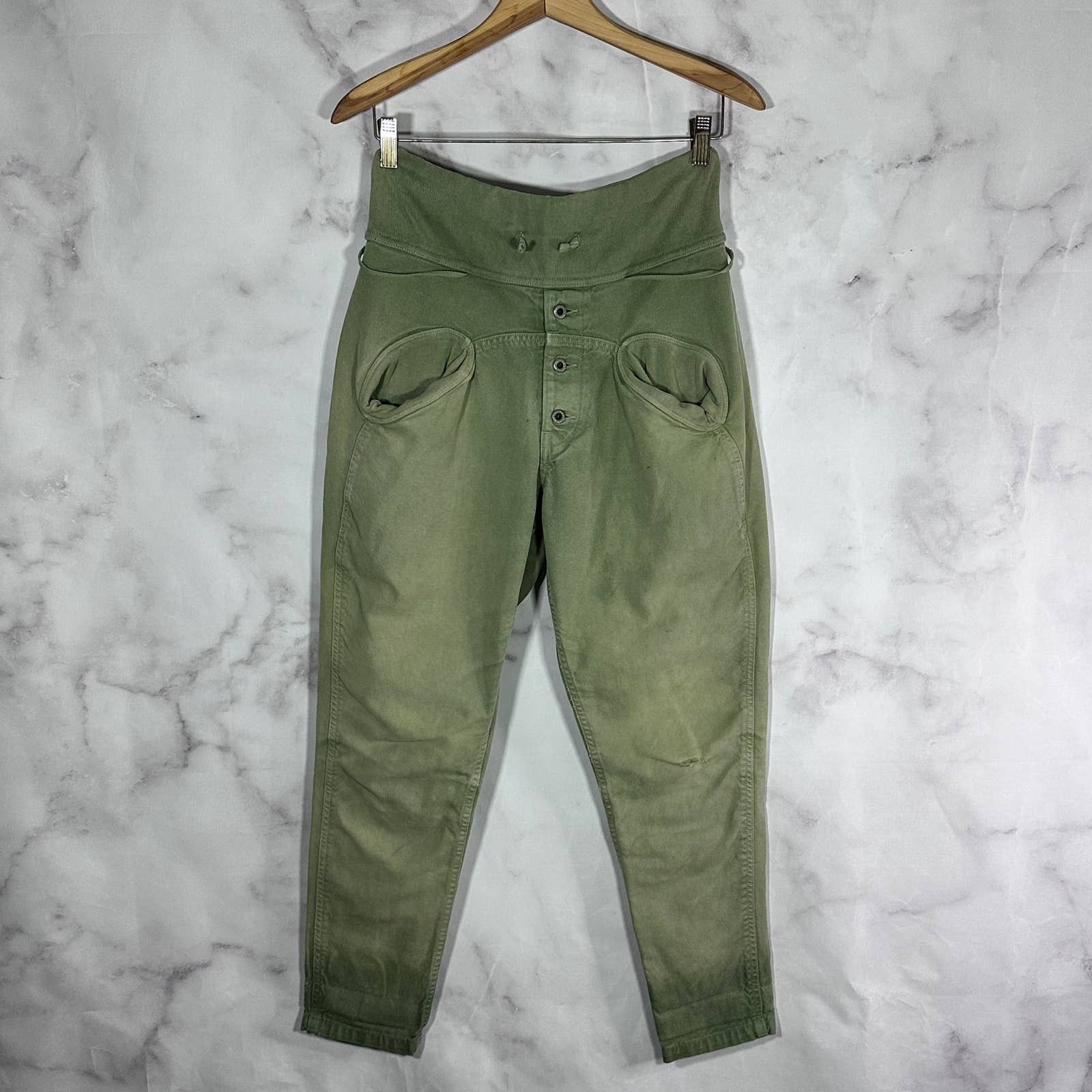 image of Kapital Sarouel Nouvelle Green Joggers, Men's (Size 30)