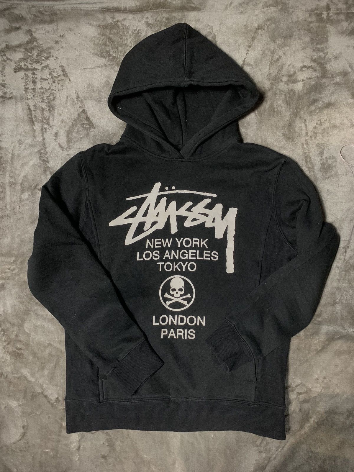 image of Mastermind Japan x Stussy Mastermind World Tour Jacket - Small in Black, Men's