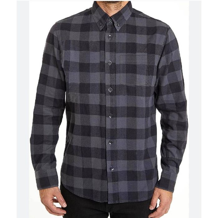 Slate & Stone Slate & Stone Button Down Shirt Black Buffalo Plaid S New ...