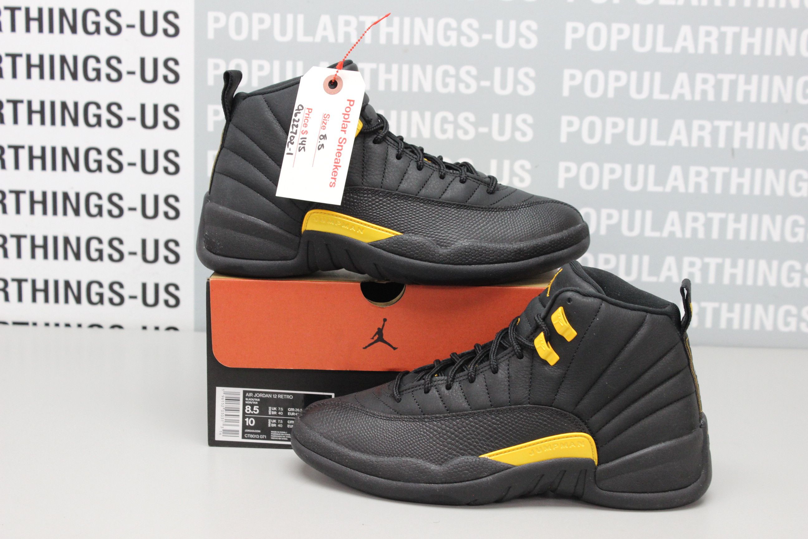 jordan 12 taxi size 10.5