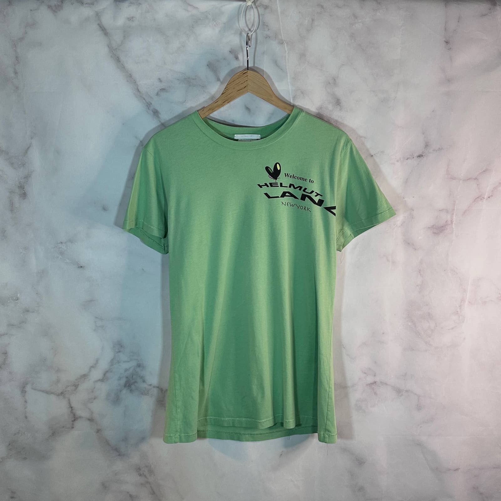 Helmut Lang Helmut Land NY Green Graphic Tee Size US S / EU 44-46 / 1 - 1 Thumbnail