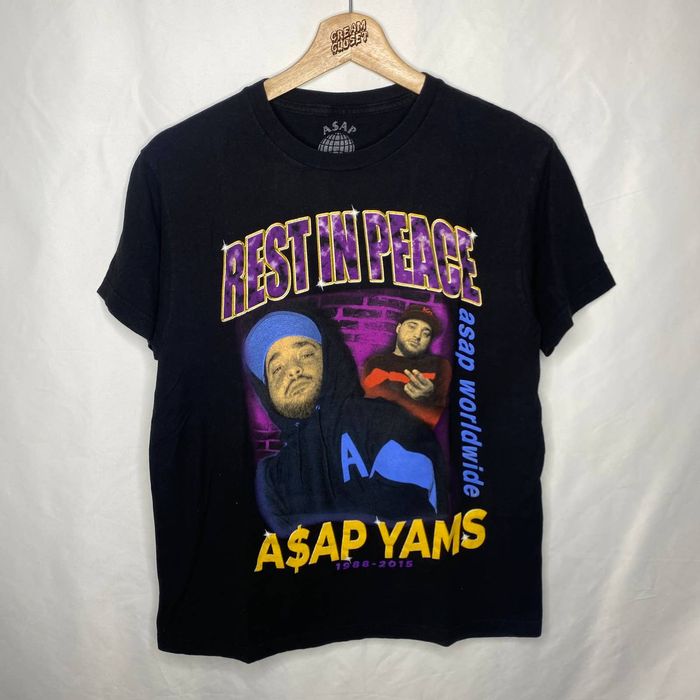 Asap Rocky A$AP Yams ASAP Mob AWGE Rest in Peace Memorial Rap Tee M ...