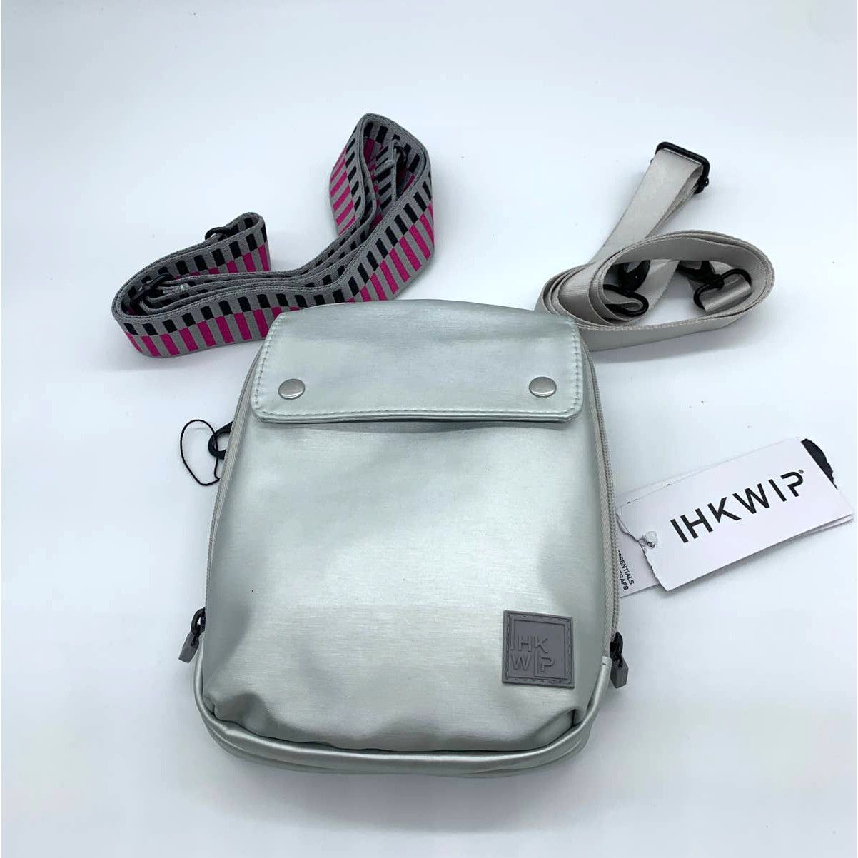 Other ihkwip crossbody purse womens silver metallic color bag grailed
