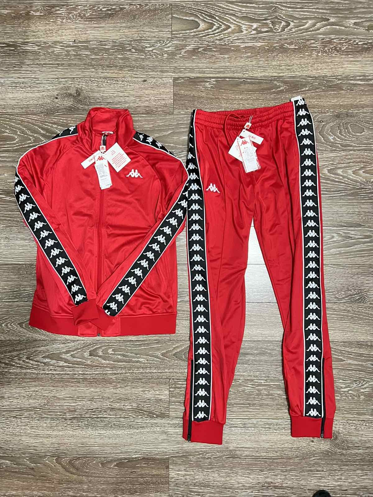 Red and white kappa tracksuit online