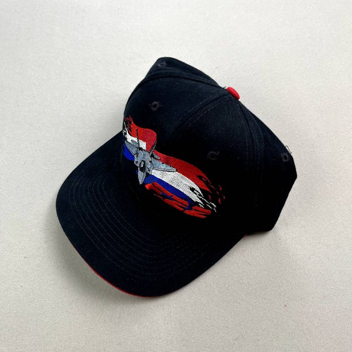 Vintage Vintage Lockheed Martin F-22 Raptor Hat Black Aircraft Pilot ...