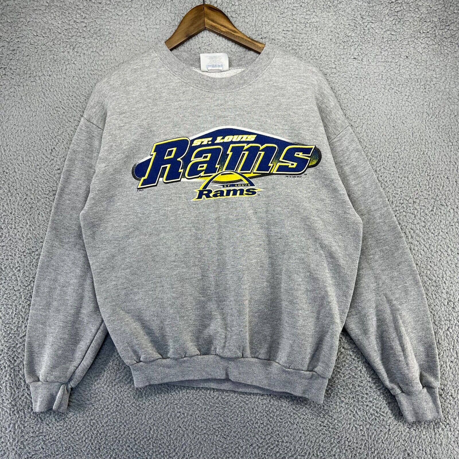 Vintage St. Louis/Los Angeles Rams Crewneck Sweat Shirt CSA Gray Size L  Large