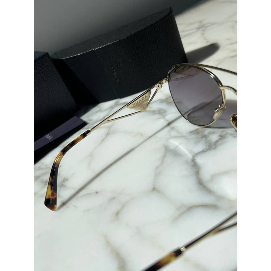Prada NEW Prada PR73ZS ZVN5D1 Aviator Sunglasses in Gold