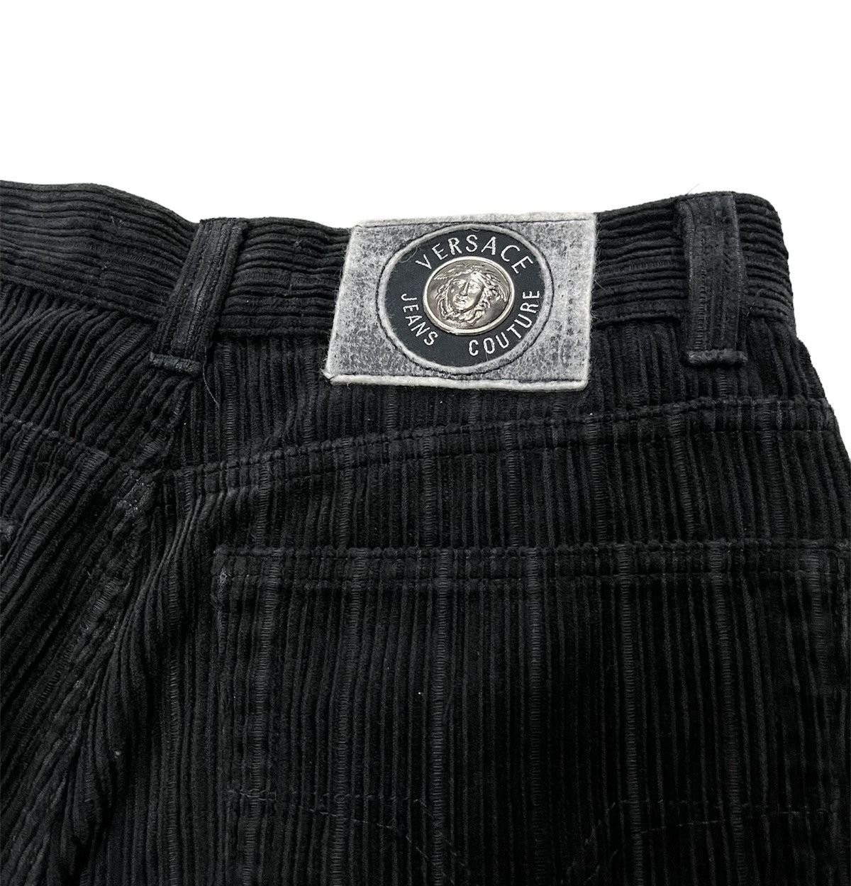 Versace Vintage classic Versace black baggy coduroy pant Size US 30 / EU 46 - 4 Thumbnail