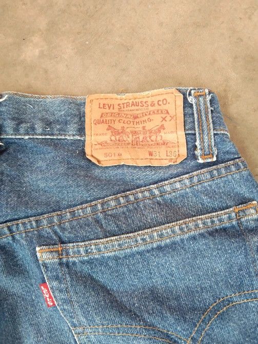 Levi's × Vintage 80s Vintage Levis 501 xx Made In USA Distressed Jeans 29x33 Size US 29 - 6 Thumbnail
